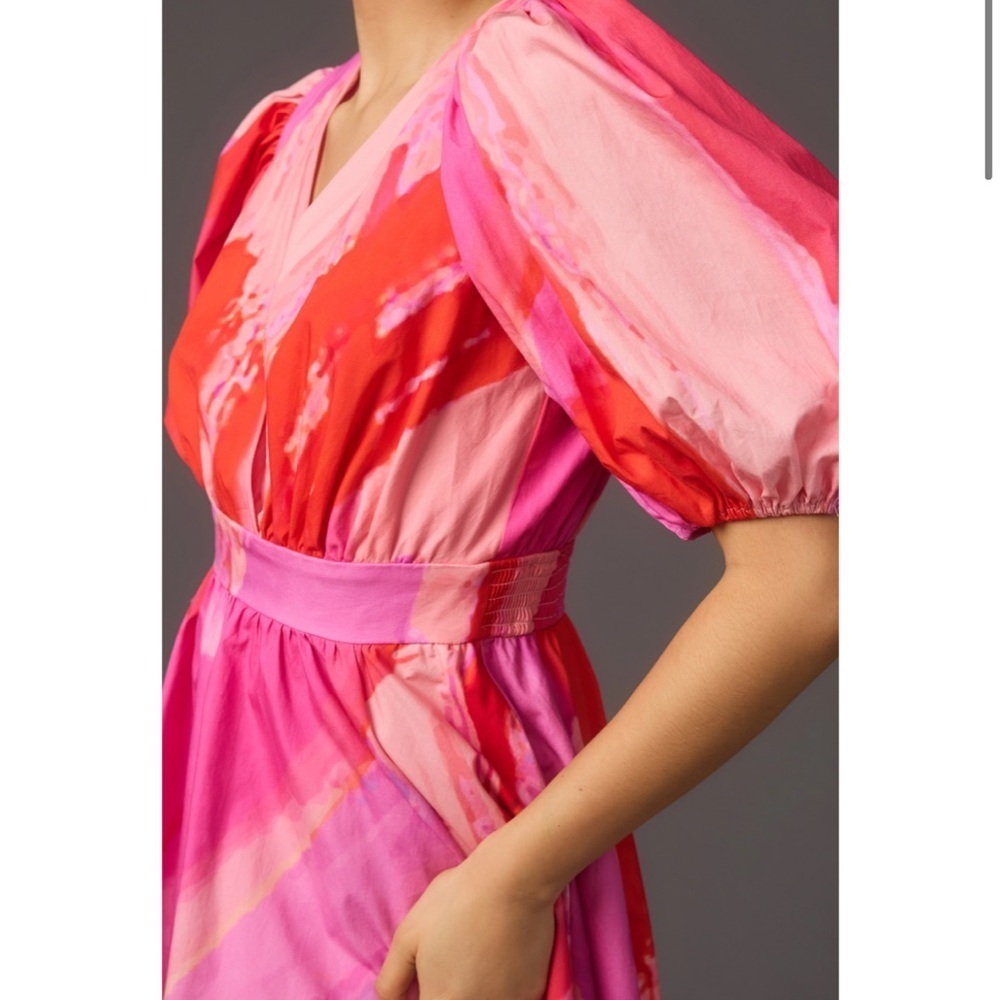 Hutch Women's Pink Ombre Puff Sleeve Mini Dress - Picture 5 of 13